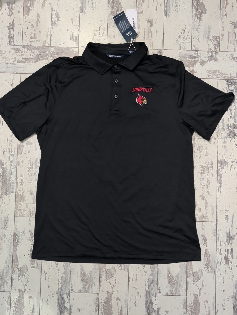 Cutter & Buck Black Louisville Cardinals Polo